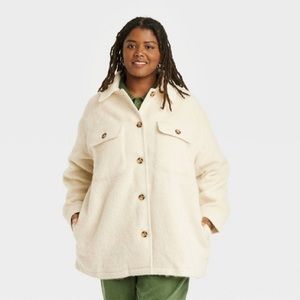 🆕 Women's Brushed Oversized Shacket - Universal Thread™